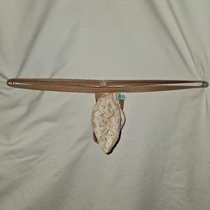 Arroyman Tan Stretch Lace Rib Bulge Thong - Medium